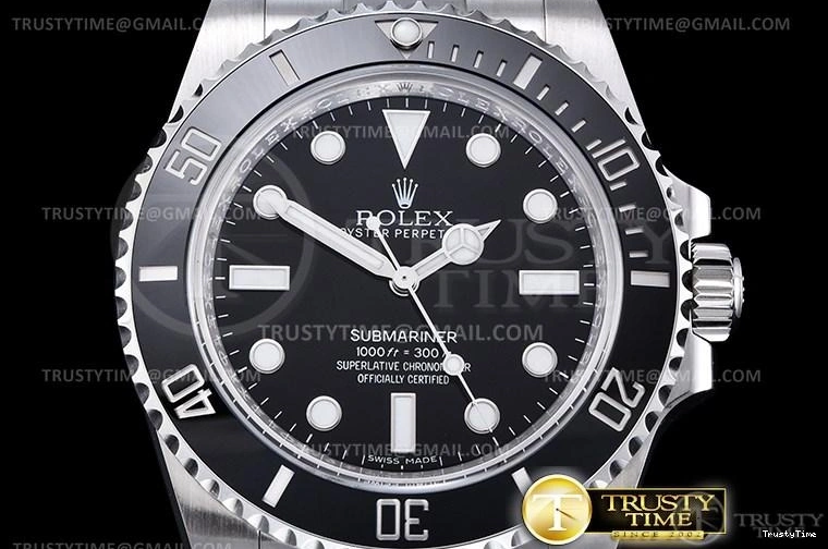 0215 ROLSUB0281 – Submariner 114060 904L SS SS Blk V10 Noob SA WaterResistant 1036